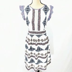 The Loft Ruffled Sleeve Dress- M